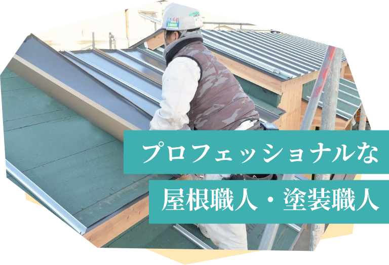 プロフェッショナルな屋根職人・塗装職人